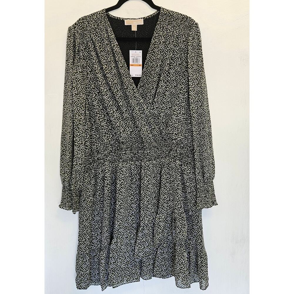 MICHAEL Michael Kors Floral-Print Faux-Wrap Dress NWT Size 3x